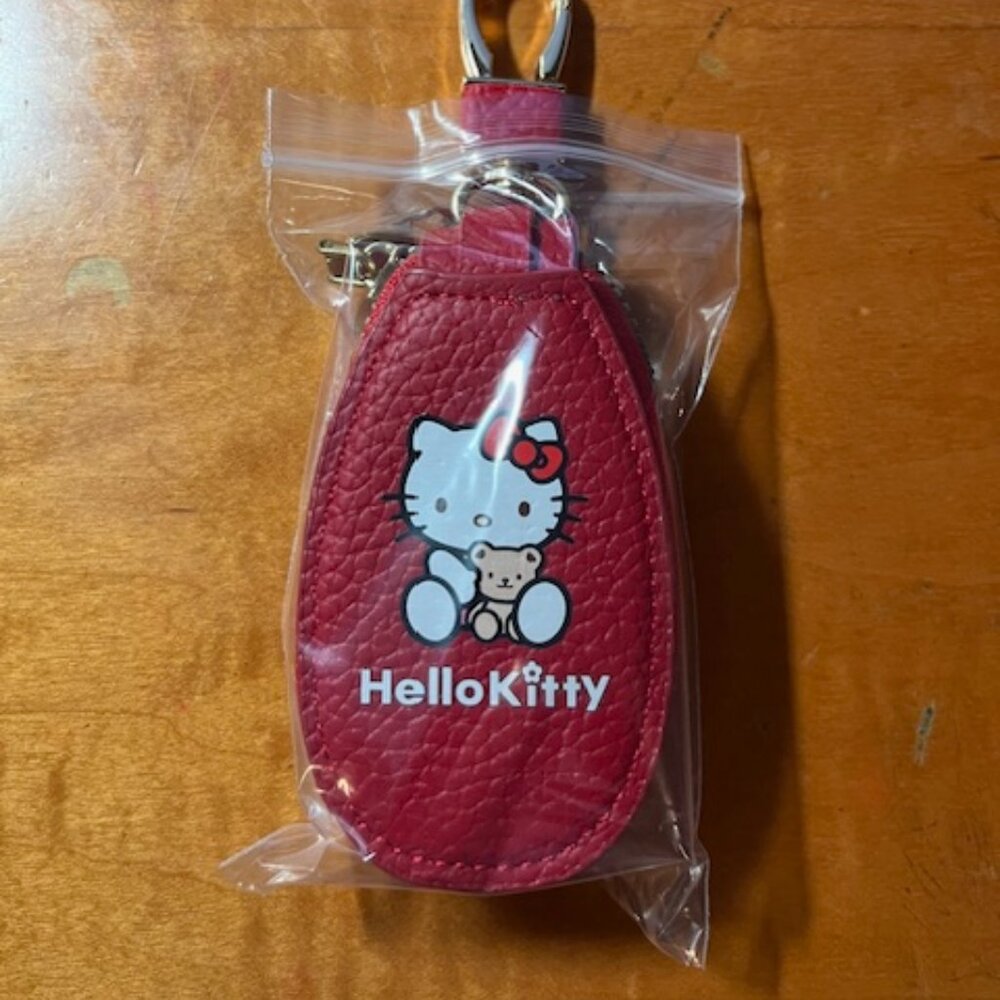 Hello Kitty Leather Keychain Red #868